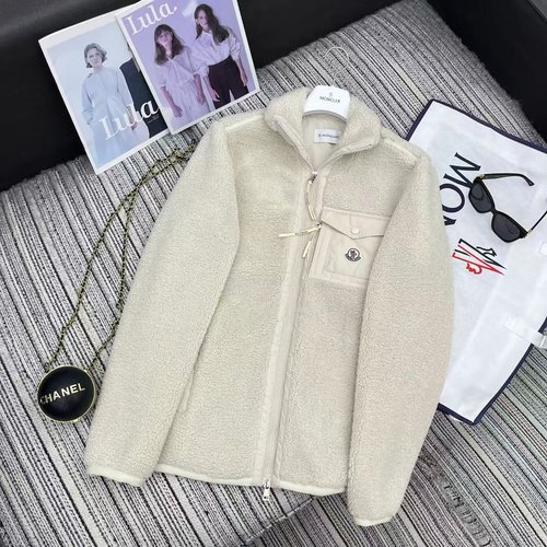 Moncler High-Quality Teddy Fleece Shearling Stand-up Collar Jacket
