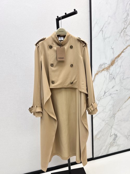 Burberry Classic Khaki Trench Coat with Detachable Scarf