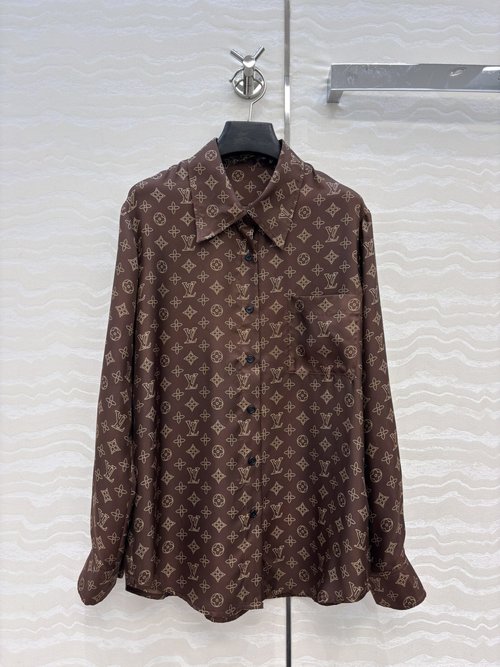 Louis Vuitton Exclusive Launch: Classic MONOGRAM Silk Shirt for a Timeless Look