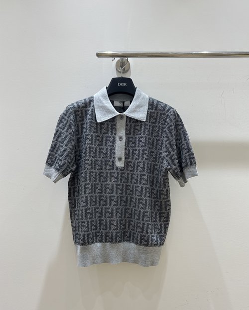 Fendi Classic Monogram Double F Knit Sweater, Stylish and Warm