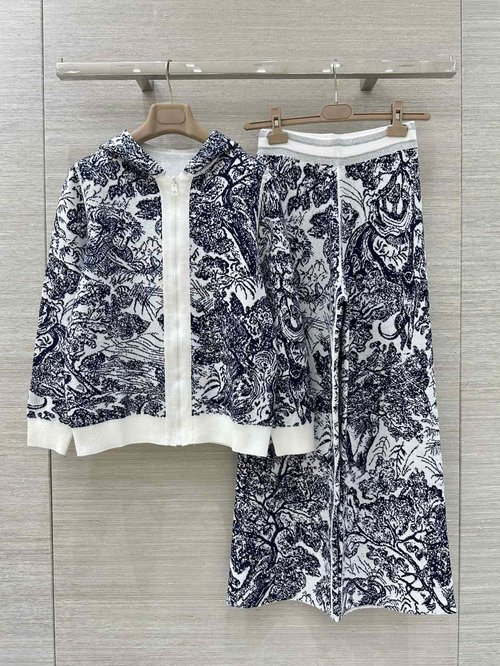 Dior Graceful Animal Jungle Knit Hooded Cardigan - Exclusive First Release