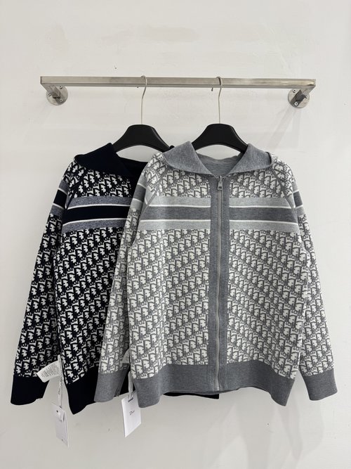 Dior Double - sided Knit Hooded Coat for Casual Mix