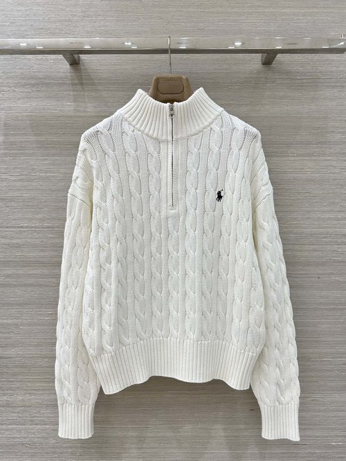 Polo Ralph Lauren Exclusive First Release: College-style Embroidered Knit Top