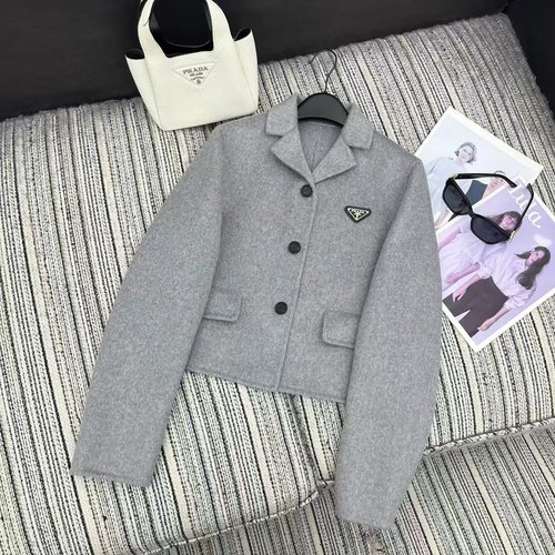 Prada New Reversible Woolen Suit Coat with Cashmere and Logo