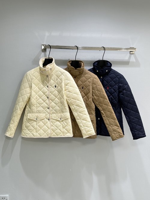 Polo Ralph Lauren Checkered Cotton Coat for Daily Wear, Slim and Stylish