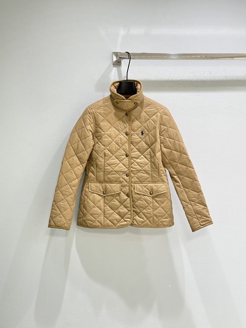 Polo Ralph Lauren Checkered Cotton Coat for Daily Wear, Slim and Stylish