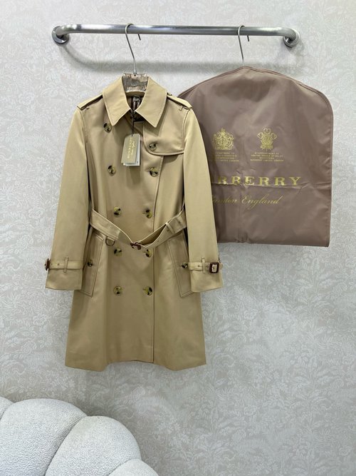 Burberry Five-Row Button Kensington Mid-Length Trench Coat