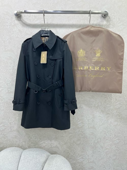 Burberry Five-Row Button Kensington Windbreaker in Multiple Lengths