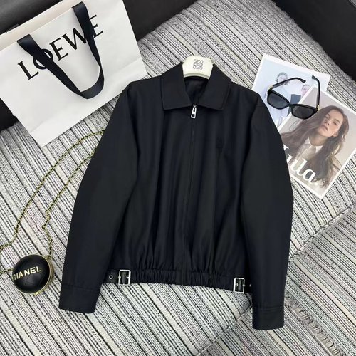 Loewe LOE Series Lapel Jacket with Hem Belt and Embroidered Logo