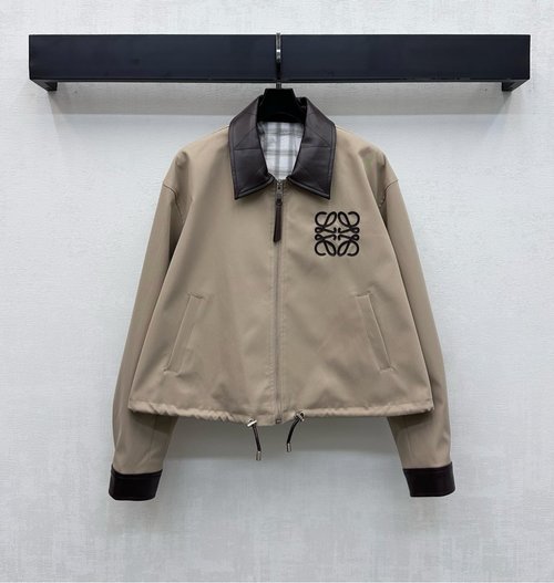 Loewe Newly Introduced Leather-Patched Jackets with Elegant Details