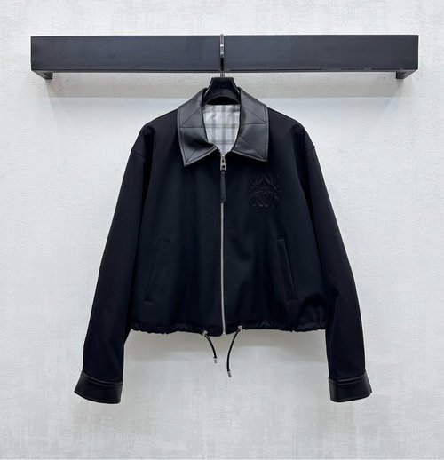Loewe Newly Introduced Leather-Patched Jackets with Elegant Details