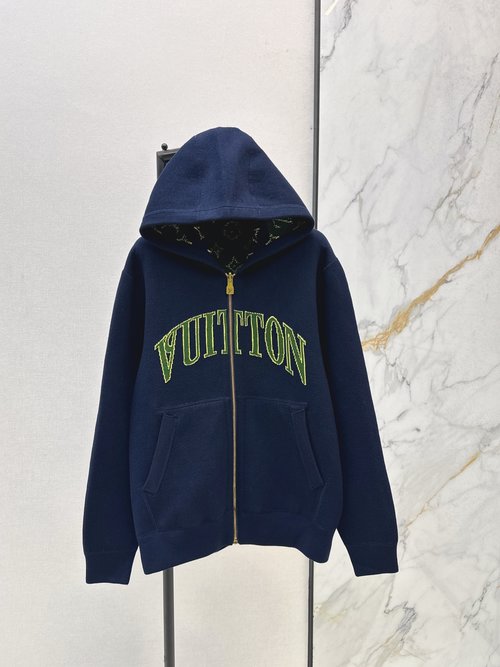 Louis Vuitton Double - Sided Knit Cardigan, Soft and Fashionable