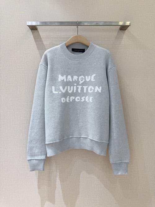 Louis Vuitton Round-Neck Knit Sweater for Everyday Wear