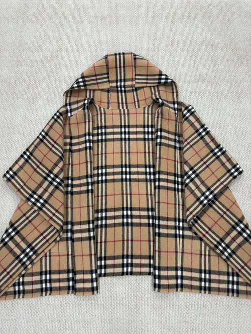Burberry Camel - Colored Hooded Cloak, Available in Gray