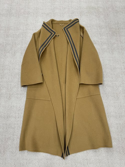 Hermes New Cashmere - Wool Blend Coat (10% Cashmere, 90% Wool)