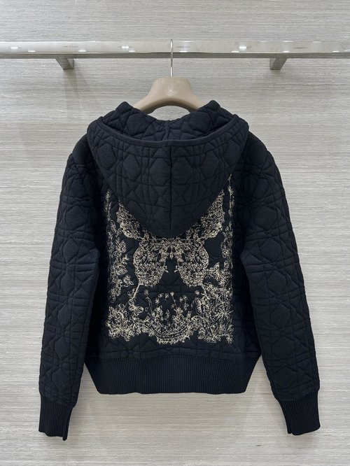 Dior Exclusive Original Butterfly Embroidery Hooded Jacket, Adorable and Versatile