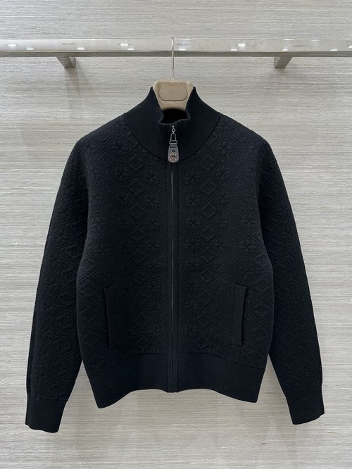 Louis Vuitton Exclusive Monogram Baseball Jacket with Quilted Design