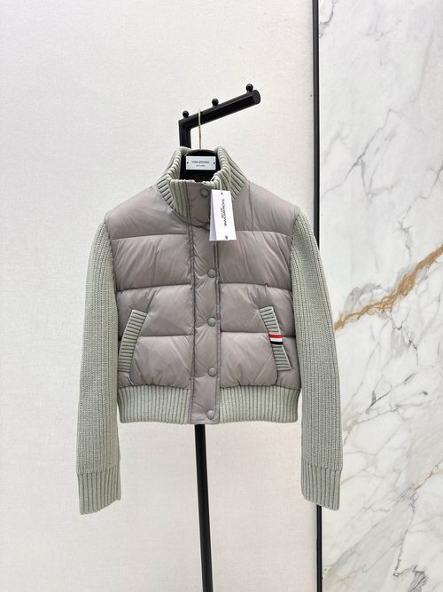 Thom Browne Exclusive Wool-Spliced Down Jacket with Comfort and Style