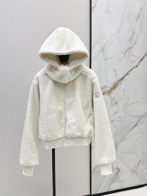 Loewe Cozy Detachable-Hat Furry Jacket, Classic Casual Style