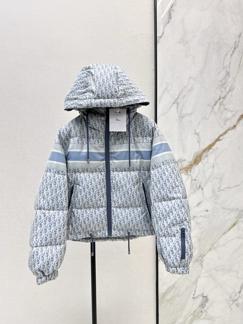 Dior Elegant Ski Series Down Parka, Warm and Stylish