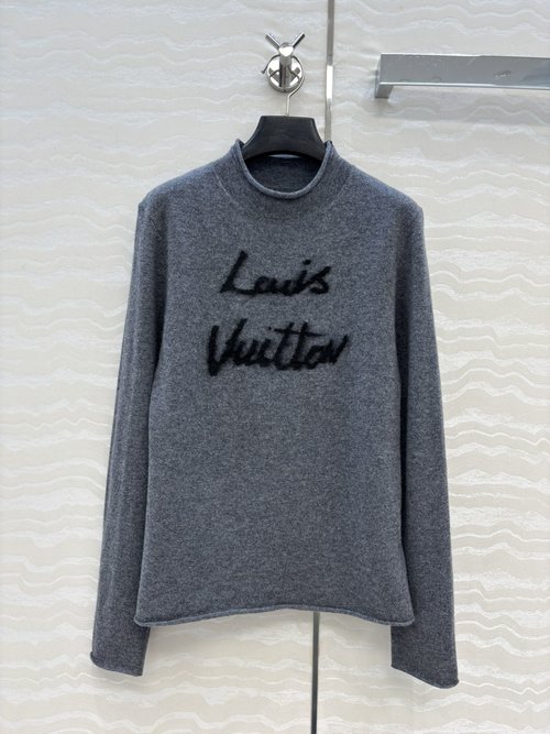Louis Vuitton Exclusive Release Hanging-Wool Monogram Jacquard Letter Cashmere Sweater