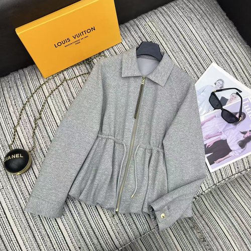 Louis Vuitton Recommended Lapel Zip-Up Jacket with Straight-Leg Pants in Air Fabric