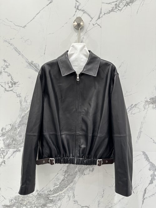 Loewe Exclusive Vintage Leather Jacket with Minimalist Details