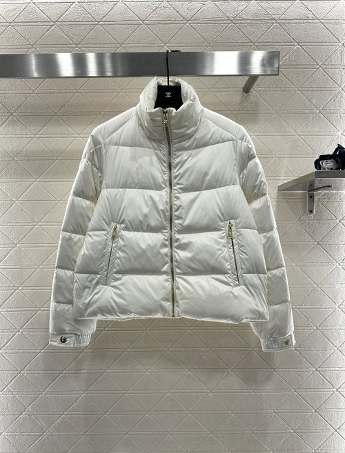 Louis Vuitton Rectangular Embossed Down Jacket with Shield Emblem on Sleeve