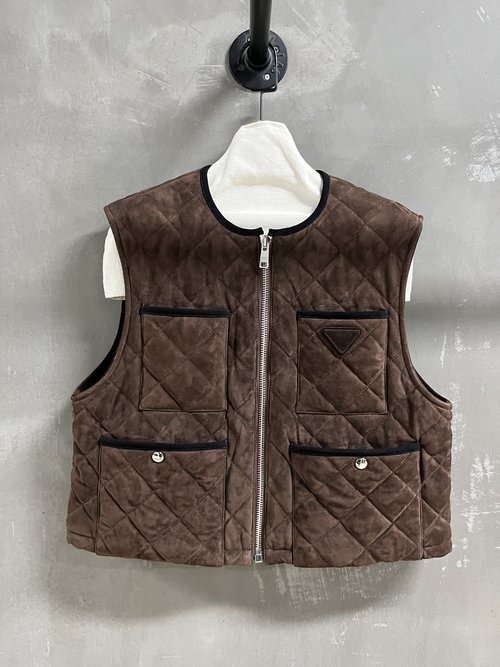 Prada Versatile and Stylish Imported Cashmere Fleece-Lined Clothing