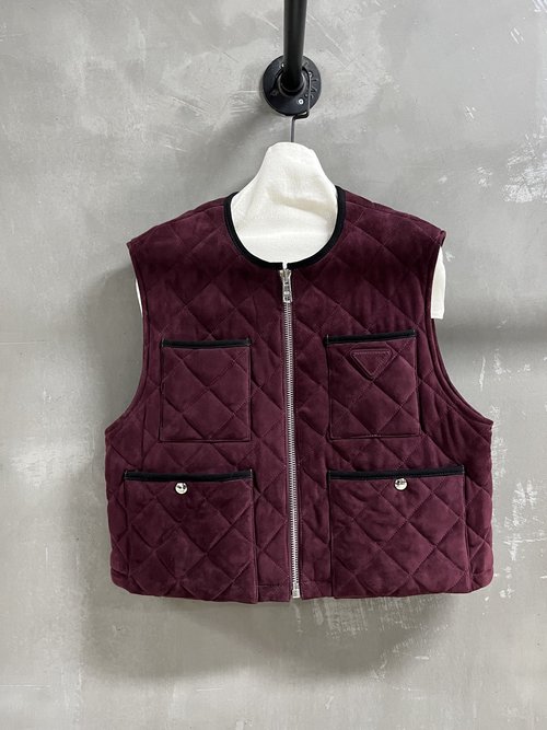 Prada Versatile and Stylish Imported Cashmere Fleece-Lined Clothing