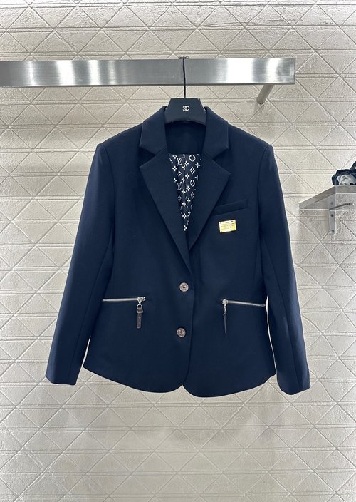 Louis Vuitton Custom Imported Cotton Blend Notch Lapel Suit Jacket