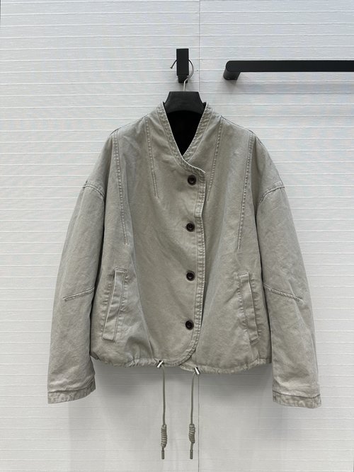 Prada Fashionable Reversible Pine Mink Fur Coat with Adjustable Hem