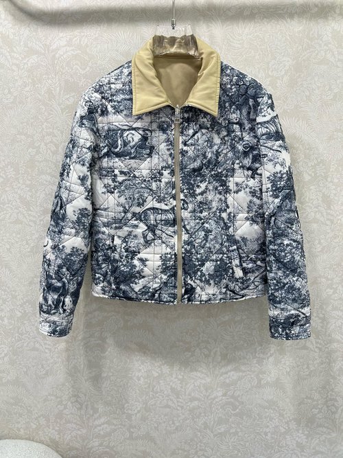 Dior Double-sided Collared Jacket with Eye-catching Patterns