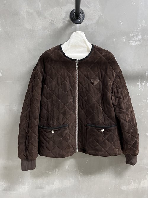 Prada Refined Cashmere-Infused Fluffy Cotton Outerwear