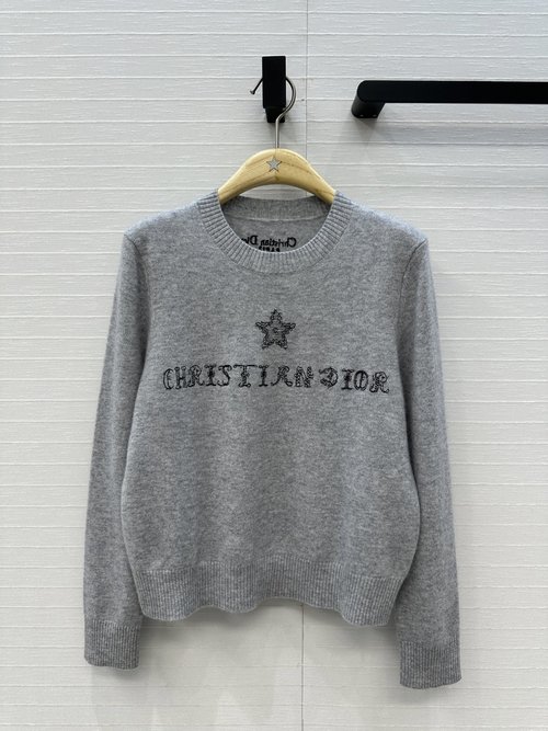Dior Limited Series Cashmere Knitwear with Lucky Star Embroidery, Versatile Look
