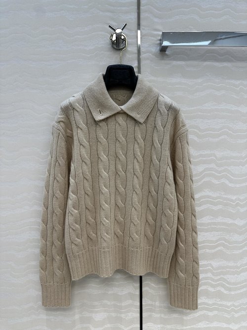 Polo Ralph Lauren Exclusive American-style Single-button Collar Cashmere Sweater