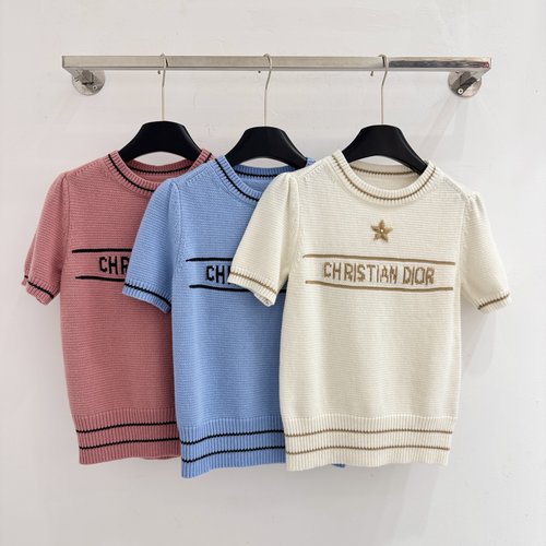 Dior Classic Five-Pointed Star Knit Top, Versatile