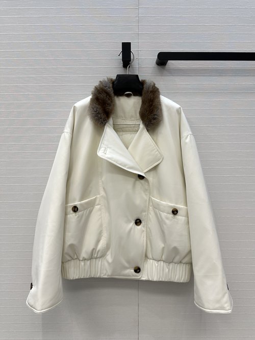 The Row Exclusive Row Style High-sense Collar Down Jacket with Fur Collar