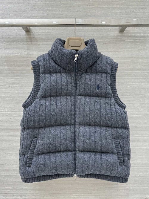 Polo Ralph Lauren Hot-Selling Classic Wool Knit Down Vest with Embroidered Logo