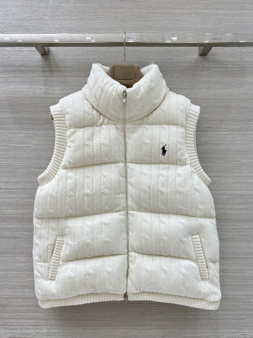 Polo Ralph Lauren Hot-Selling Classic Wool Knit Down Vest with Embroidered Logo
