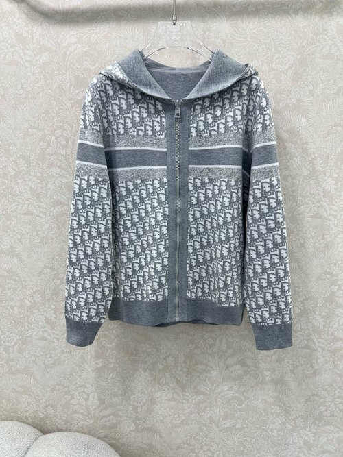 Dior Double-sided Cashmere Coat with Luxury Logo, Streamlined Design