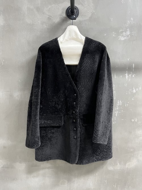 Chanel Chic Fur-on-Fur One-Piece with Minimalist Design