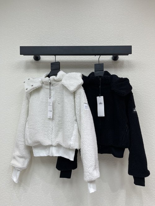 Loewe Faux Fur Short Hooded Jacket, Removable Hood and Warm