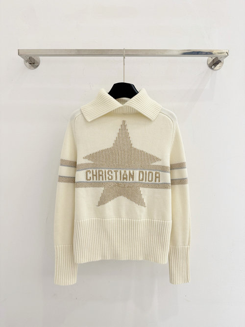 Dior Autumn Lapel Star-striped Jacket, Refined Look