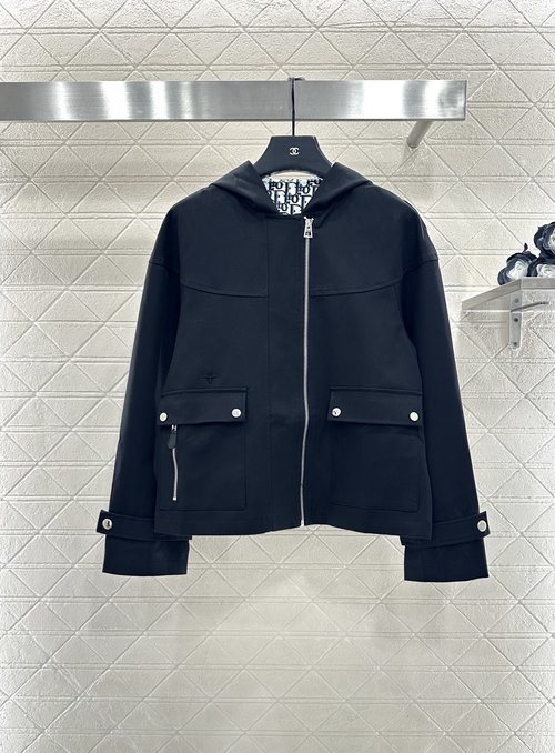 Dior Hooded Trench Coat and Skirt Set with Luxury Accents