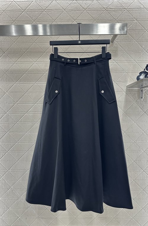 Dior Matching Skirt for Hooded Trench Coat Set, Elegant Design