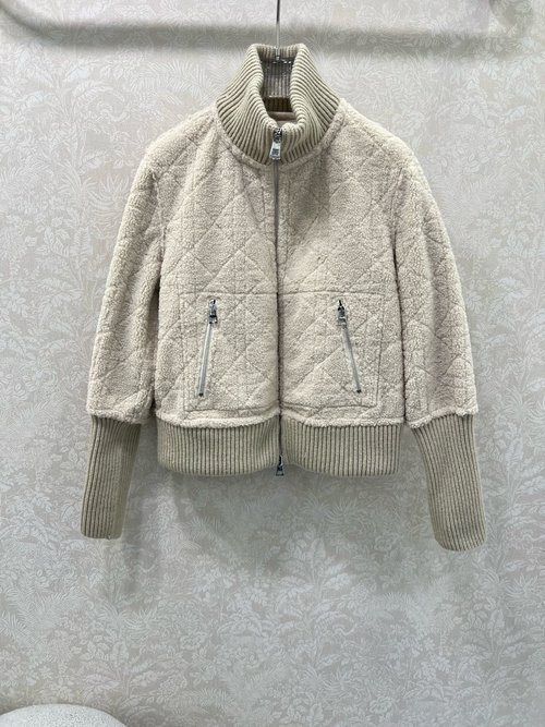 Dior Two - way Recycled Wool Zipper Jacket for Versatile Styles