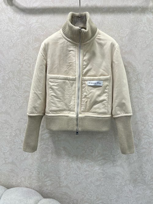 Dior Two - way Recycled Wool Zipper Jacket for Versatile Styles