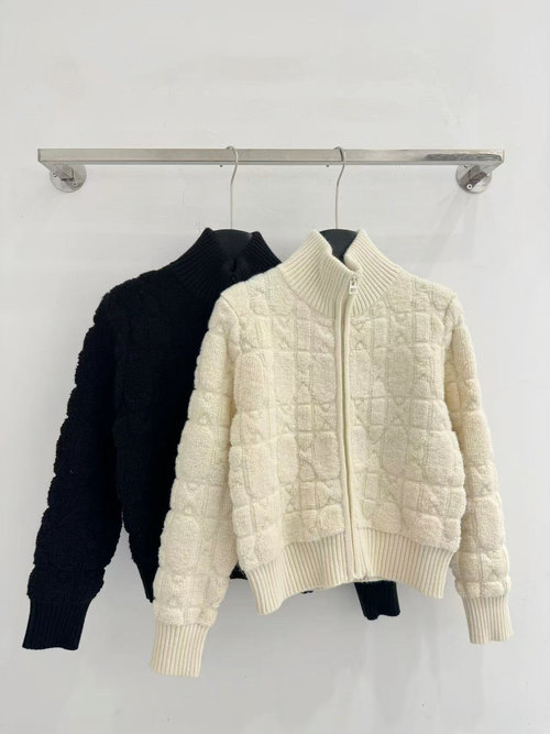 Dior Warm and Stylish Stand - Collar Wool Zipper Coat