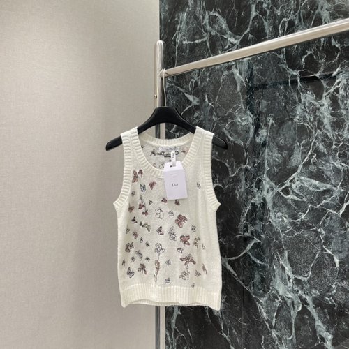Dior Butterfly Embroidered Vest with Exquisite Design, Elegant and Practical